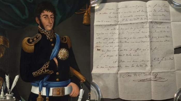 HISTÓRICO HALLAZGO: ENCONTRARON UNA CARTA DE JOSÉ DE SAN MARTÍN